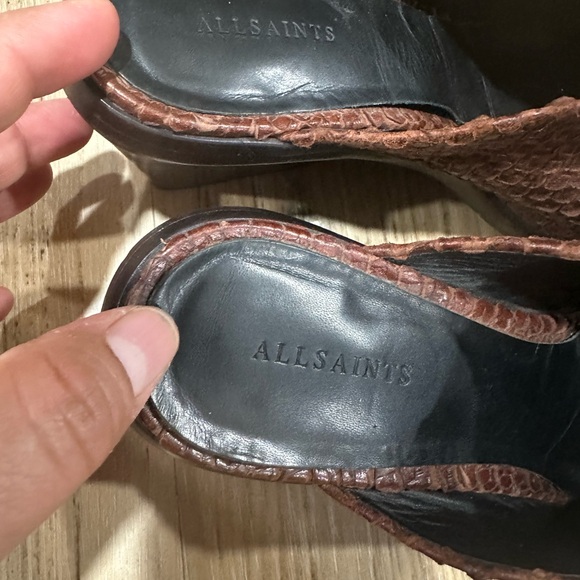 All saints  Jackson leather mules sz 8  good condition - Picture 10 of 10